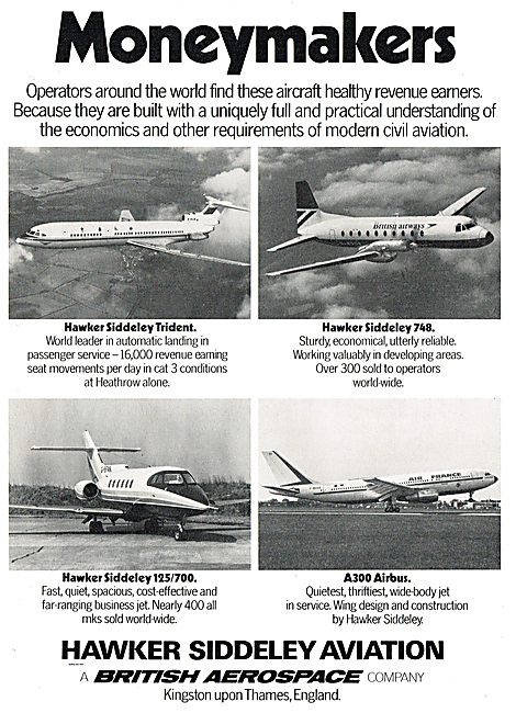Hawker Siddeley Aviation Moneymakers                             
