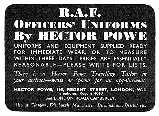 Hector Powe - RAF Officers' Unforms                              