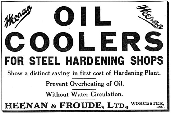 Heenan & Froude Oil Coolers For Hardening Shops                  