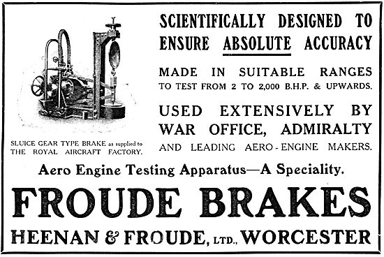 Heenan & Froude Aero Engine Testing Apparatus                    