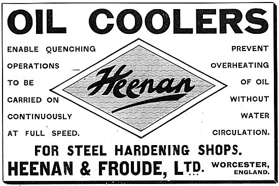 Heenan & Froude Dynamometers & Oil Coolers For Steel Hardening   