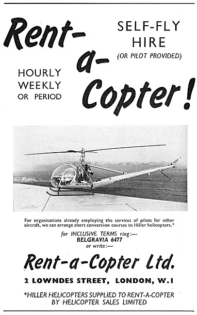 Rent-A-Copter - Hiller Helicopter Sales                          