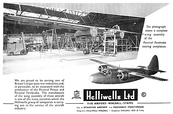 Helliwells Aircraft Maintenance & Engineering 1954 Walsall       