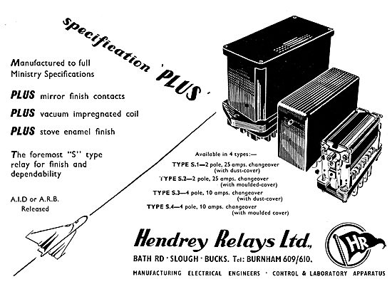 Hendrey Relays For Aircraft: Hendrey Type S.1 S.2                