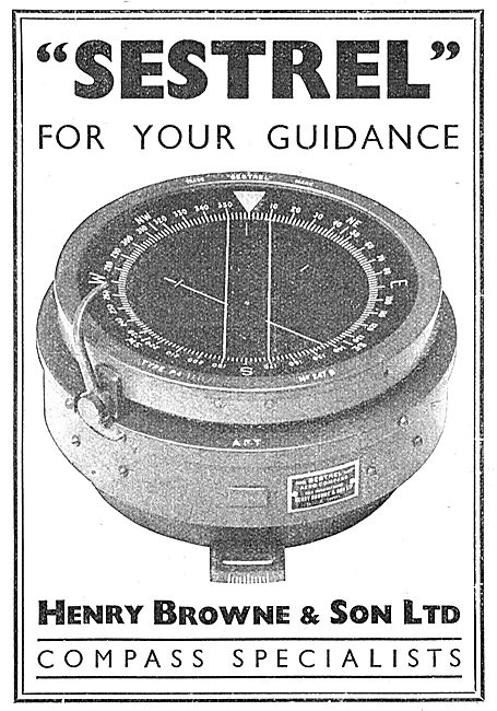 Henry Browne Sestrel Aircraft Compass                            