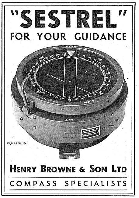 Henry Browne Sestrel Aircraft Compass                            