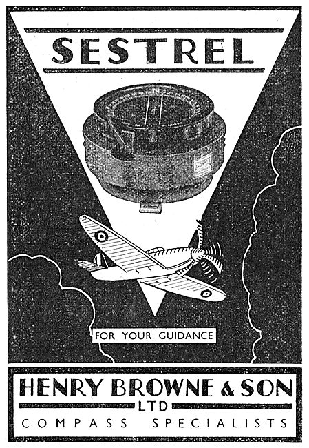 Henry Browne Sestrel Aircraft Compass                            