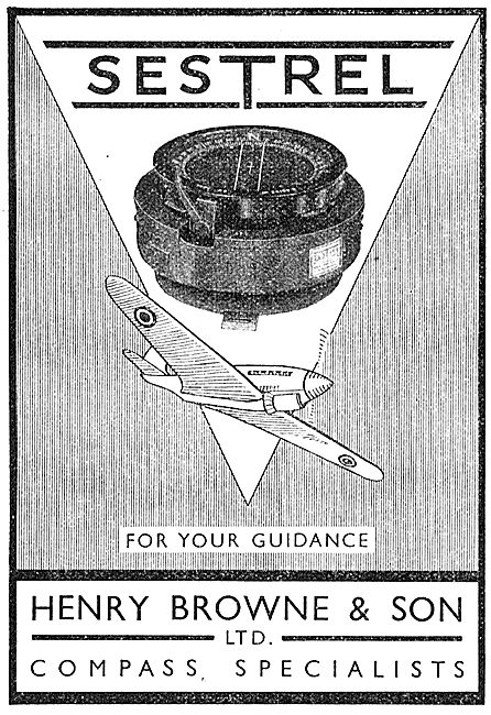 Henry Browne Sestrel Aircraft Compass                            