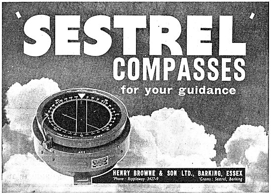 Henry Browne Sestrel Aircraft Compass                            