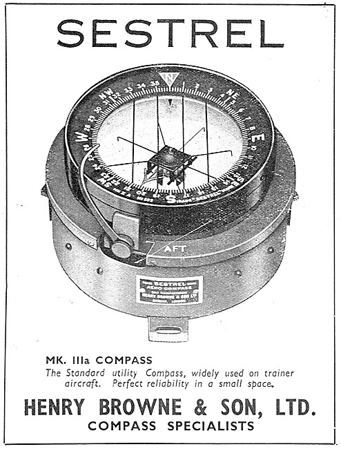 Henry Browne MK IIIa Sestrel Aircraft Compass                    