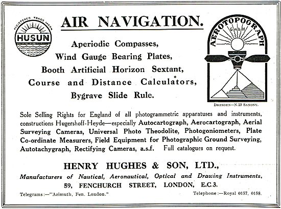 Henry Hughes Husun Aperiodic Aircraft Compasses                  