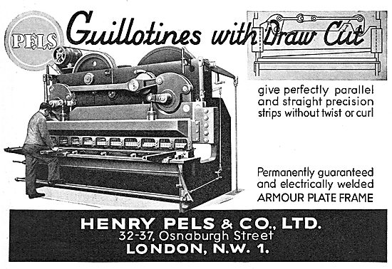 Pels Industrial Guillotines 1939                                 