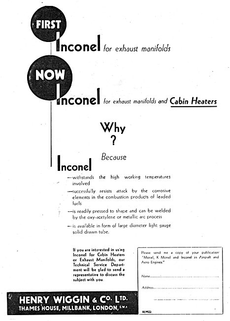 Henry Wiggin Nimonic Alloys - INCONEL                            