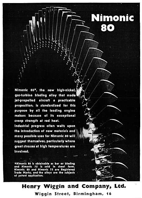 Henry Wiggin Nimonic Alloys - Nimonic 80 Blading Alloy           