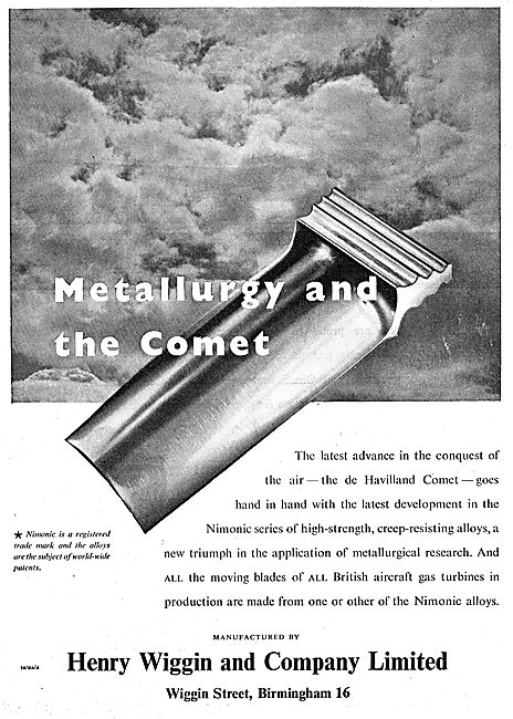 Henry Wiggin Nimonic Alloys For Gas Turbine Engines              