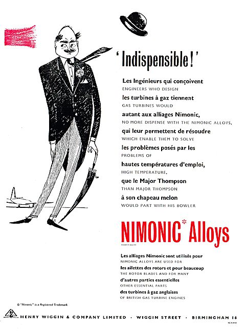 Henry Wiggin Nimonic Alloys For Aircraft Production              