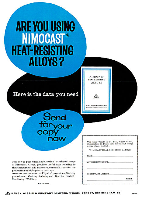 Henry Wiggin Nimocast Heat-Resisting Alloys                      