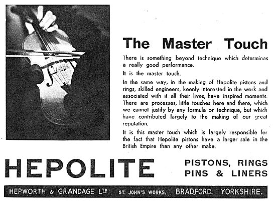 Hepolite Aero Engine Pistons, Rings & Liners                     