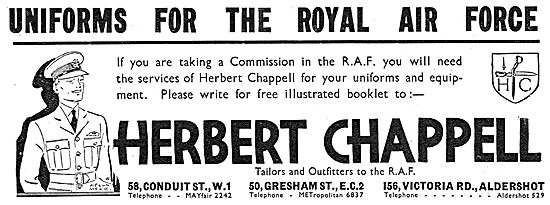 Herbert Chappell RAF Officers Uniforms                           