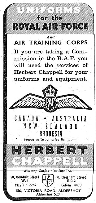 Herbert Chappell Tailors & Military Outfitters RAF Uniforms      