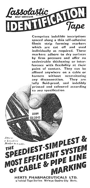 Herts Pharmaceuticals Cable Identification Tape                  