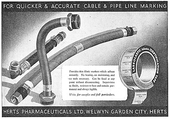 Herts Pharmaceuticals Cable Identification Tape 1943             