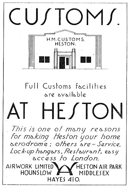 Heston Air Park - Full Customs Facilities                        