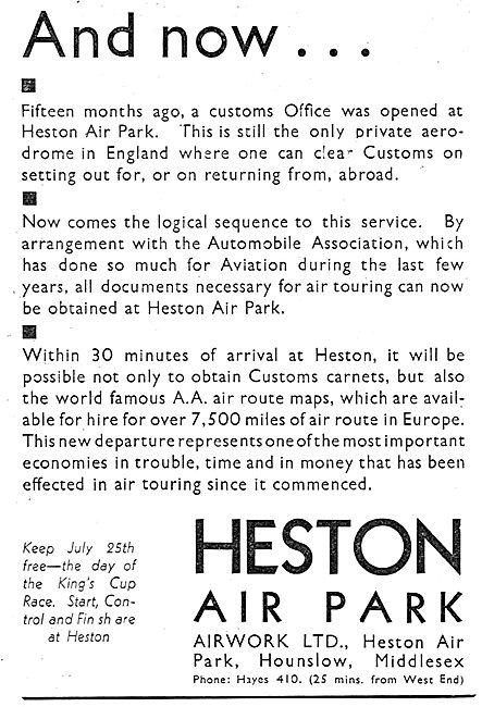 Heston Air Park - Operated By Airwork Ltd                        