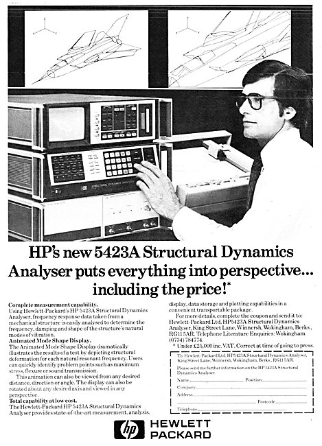 Hewlett Packard 5423A Structural Dynamics Computer 1980          