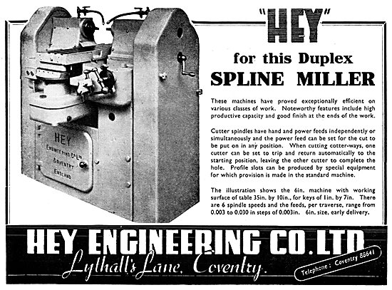 Hey Engineering Duplex Spline Miller                             