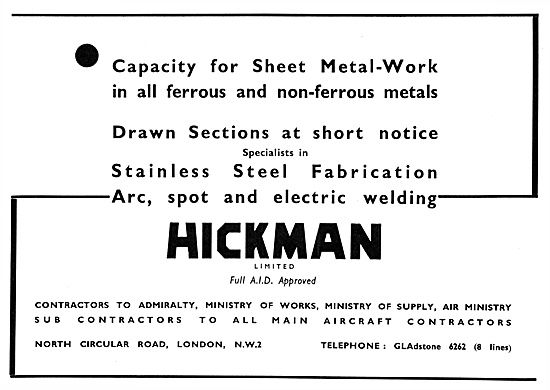 Hickman Aircraft Sheet Metal Work & General Engineering          