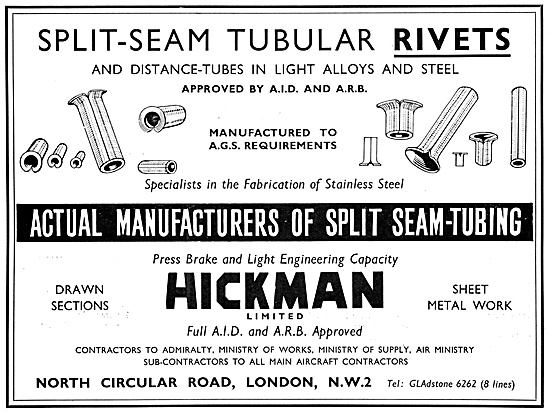 Hickman Tubular Rivets                                           