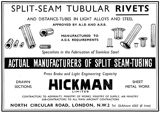 Hickman Split-Seam Tubular Rivets - Hickman AGS                  