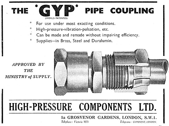 High Pressure Components GYP Pipe Couplings                      