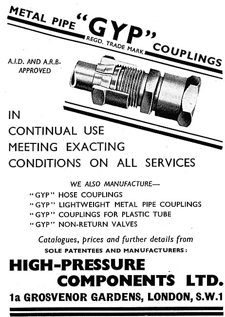 High Pressure Components - GYP Couplings                         