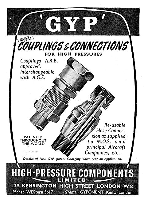 High Pressure Components GYP Couplings & Connections.            