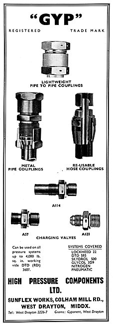 High Pressure Components GYP Pipe Couplings                      