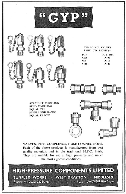 High Pressure Components. GYP Couplings                          