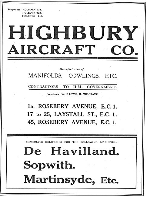 Highbury Aircraft - Aeronautical Sheet Metalworkers              