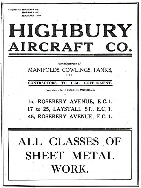 Highbury Aircraft - Aeronautical Sheet Metalworkers              