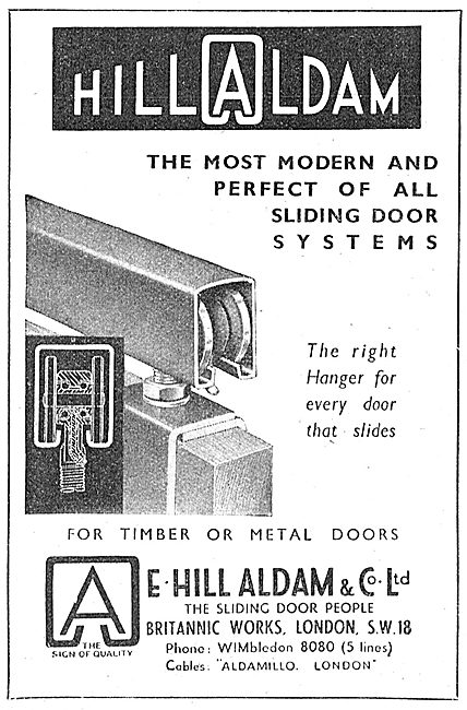 E.Hill Aldam Industrial Sliding Door Systems 1943                