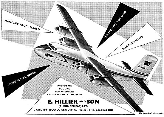 Hillier & Son Reading. Aircraft Engineers. Sheet Metal Work      