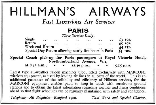 Hillmans Airways                                                 