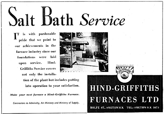 Hind-Griffiths Heat Treatment Furnaces - Salt Bath Service       