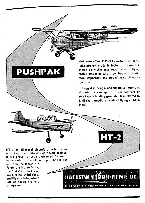 Hindustan Aircraft Pushpak - Hindustan HT-2                      