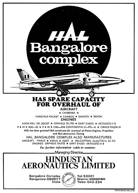 Hindustan Aeronautics Bangalore. 1977                            