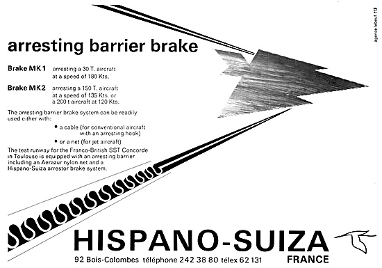 Hispano-Suiza Runway Arresting Barrier Brake                     