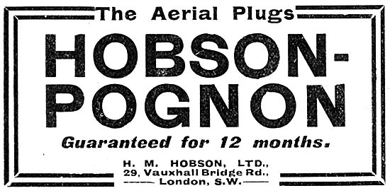 Hobson-Pognon Sparking Plugs.                                    