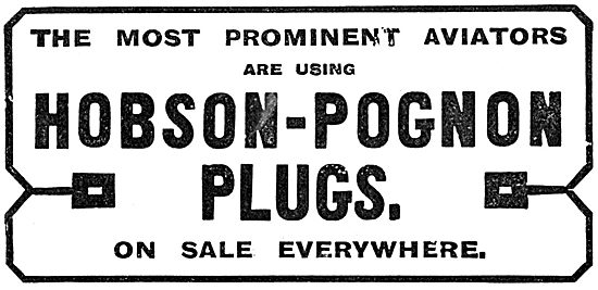 Hobson-Pognon Sparking Plugs.                                    