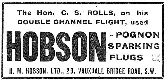 H M Hobson - Hobson-Pognon Sparking Plugs                        